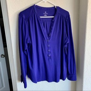 Rich purple Supima cotton/rayon knit top L/14-16